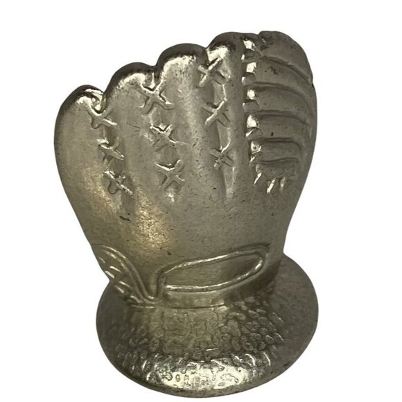 Sports Baseball Glove Token Replacement Game Piece Part Pewter Metal Lot of 3 - Picture 3 of 11
